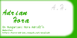 adrian hora business card